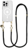 AVY Apple iPhone 13 Pro Hoesje met Koord & MagSafe 130CM Tressé Black afbeelding 1