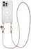 AVY Apple iPhone 13 Pro Hoesje met Koord & MagSafe 120CM Silver Spark Long