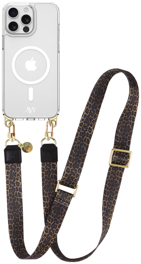 AVY Apple iPhone 13 Pro Hoesje met Koord & MagSafe 130CM Panthera Chic afbeelding 1