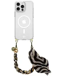 AVY Apple iPhone 13 Pro Hoesje met Koord & MagSafe 32CM Serengeti Zebra afbeelding