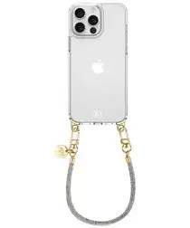 AVY Apple iPhone 13 Pro Hoesje Met Koord 30CM Silver Spark afbeelding