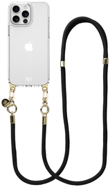 AVY Apple iPhone 13 Pro Hoesje Met Koord 130CM Tressé Black