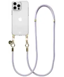 AVY Apple iPhone 13 Pro Hoesje Met Koord 130CM Tressé Purple afbeelding