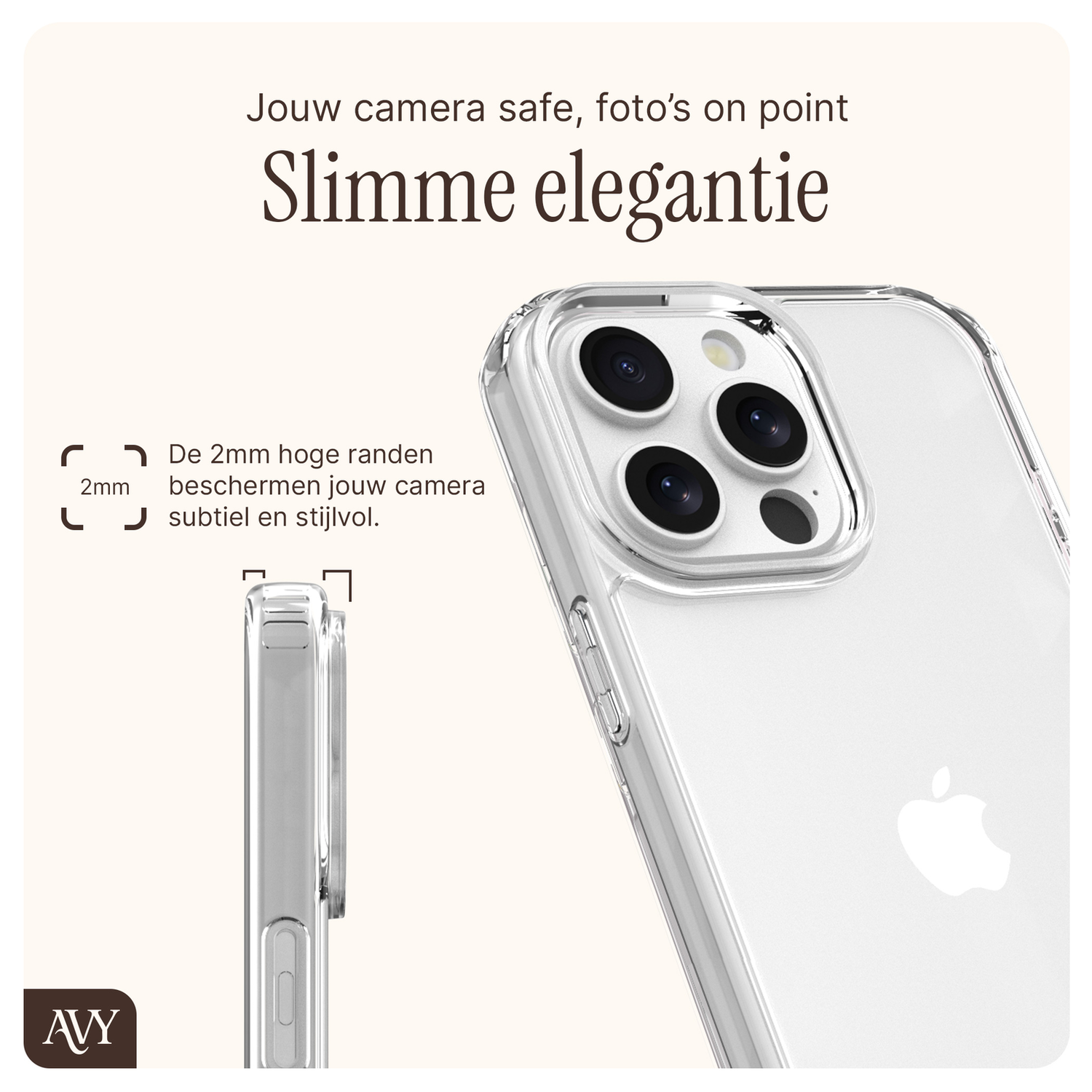 AVY Apple iPhone 13 Pro Hoesje Met Koord 120CM Silver Spark Long afbeelding 2