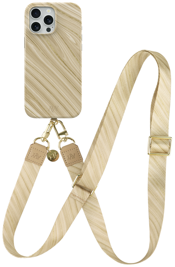 AVY Apple iPhone 13 Pro MagSafe Hoesje met Koord 130CM Aurum Gold afbeelding 1