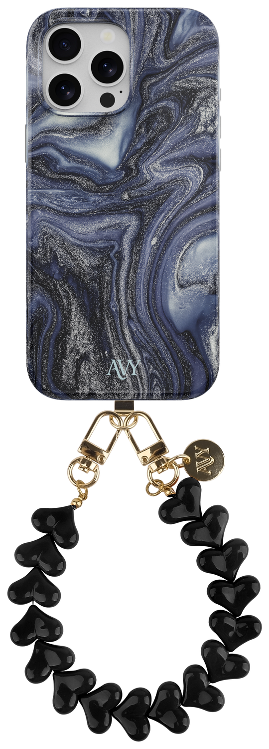 AVY Apple iPhone 13 Pro MagSafe Hoesje met Koord 30CM Marmer Hearts afbeelding 1