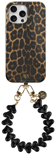 AVY Apple iPhone 13 Pro MagSafe Hoesje met Koord 30CM Panther Hearts afbeelding 1