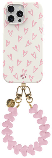 AVY Apple iPhone 13 Pro MagSafe Hoesje met Koord 30CM Cupid Hearts afbeelding 1