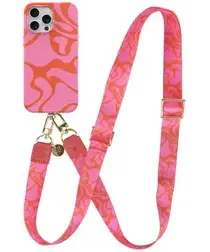 AVY Apple iPhone 13 Pro MagSafe Hoesje met Koord 130CM Rosé Twist afbeelding