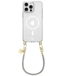 AVY Apple iPhone 13 Pro Max Hoesje met Koord & MagSafe 30CM Silver Spark afbeelding