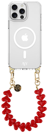 AVY Apple iPhone 13 Pro Max Hoesje met Koord & MagSafe 30CM Cupid Red