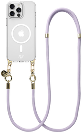 AVY Apple iPhone 13 Pro Max Hoesje met Koord & MagSafe 130CM Tressé Purple