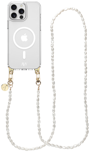 AVY Apple iPhone 13 Pro Max Hoesje met Koord & MagSafe 120CM Perla Chic Long afbeelding 1