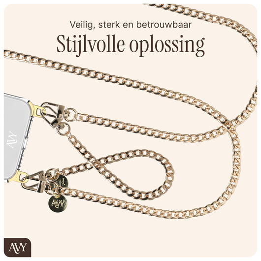 AVY Apple iPhone 13 Pro Max Hoesje met Koord & MagSafe Set Aurum Lien afbeelding 8