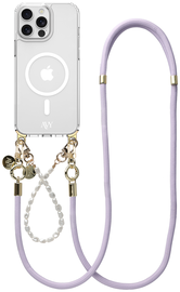 AVY Apple iPhone 13 Pro Max Hoesje met Koord & MagSafe Set Pearl & Rope Purple