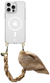 AVY Apple iPhone 13 Pro Max Hoesje met Koord & MagSafe 32CM Aurum Gold