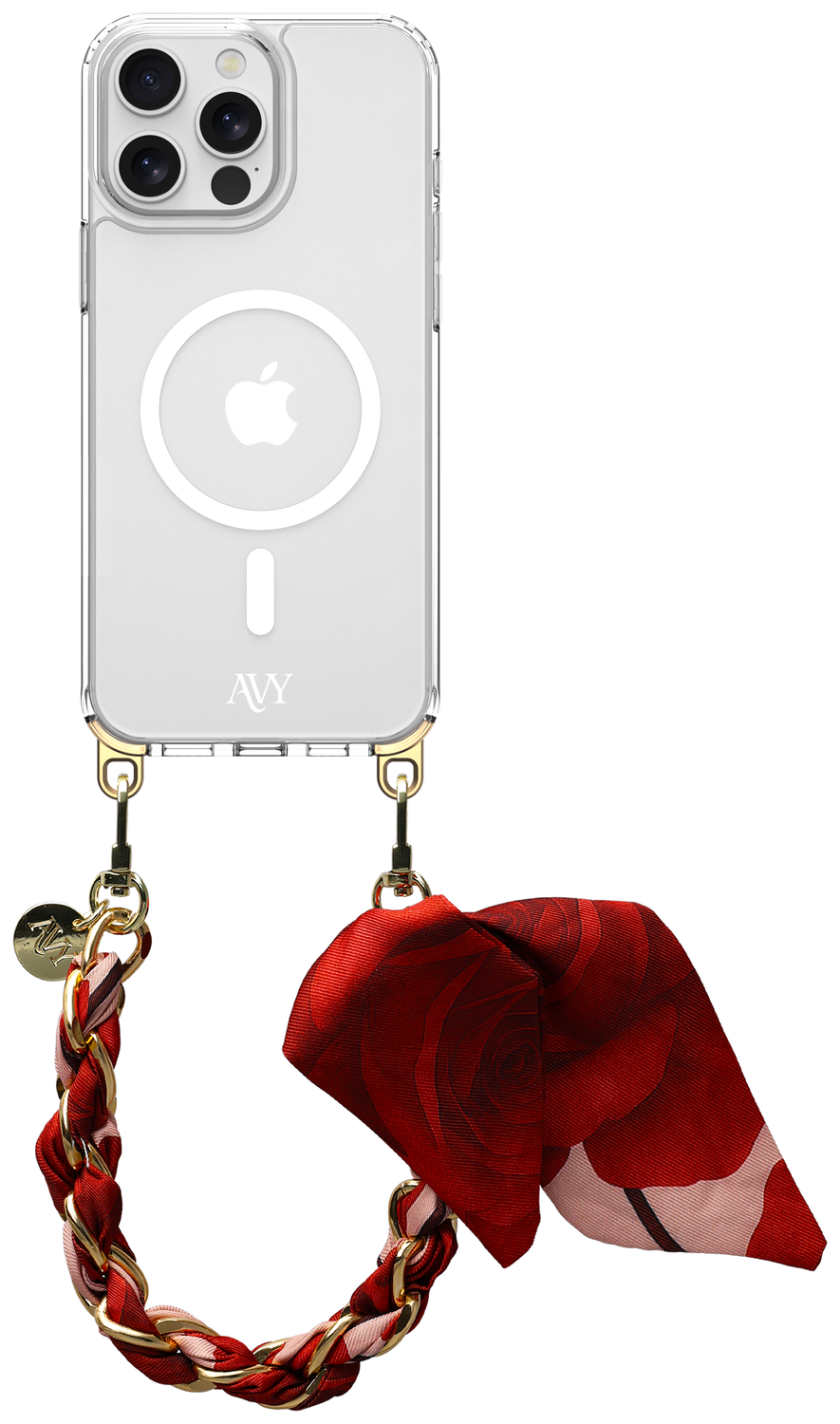 AVY Apple iPhone 13 Pro Max Hoesje met Koord & MagSafe 32CM Botanique Roses afbeelding 1