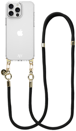 AVY Apple iPhone 13 Pro Max Hoesje Met Koord 130CM Tressé Black