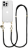 AVY Apple iPhone 13 Pro Max Hoesje Met Koord 130CM Tressé Black