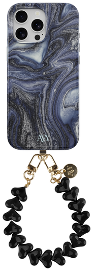 AVY Apple iPhone 13 Pro Max MagSafe Hoesje met Koord 30CM Marmer Hearts afbeelding 1