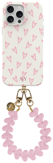 AVY Apple iPhone 13 Pro Max MagSafe Hoesje met Koord 30CM Cupid Hearts afbeelding 1