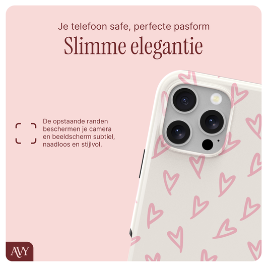 AVY Apple iPhone 13 Pro Max MagSafe Hoesje met Koord 30CM Lovely Hearts afbeelding 6