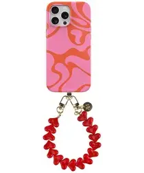 AVY Apple iPhone 13 Pro Max MagSafe Hoesje met Koord 30CM Rose Hearts afbeelding