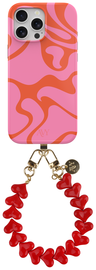AVY Apple iPhone 13 Pro Max MagSafe Hoesje met Koord 30CM Rose Hearts afbeelding