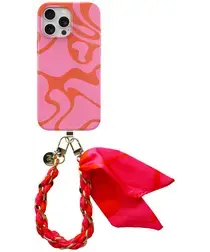 AVY Apple iPhone 13 Pro Max MagSafe Hoesje met Koord 32CM Rosé Twist afbeelding