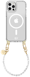 AVY Apple iPhone 12 Pro Max Hoesje met Koord & MagSafe 30CM Perla Chic