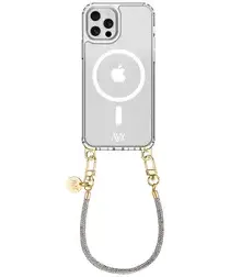 AVY Apple iPhone 12 Pro Max Hoesje met Koord & MagSafe 30CM Silver Spark afbeelding