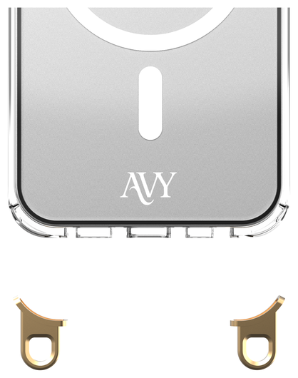 AVY Apple iPhone 12 Pro Max Hoesje met Koord & MagSafe 30CM Cupid Black afbeelding 12