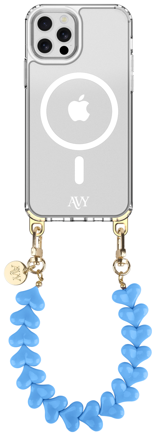 AVY Apple iPhone 12 Pro Max Hoesje met Koord & MagSafe 30CM Cupid Blue afbeelding 1