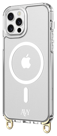 AVY Apple iPhone 12 Pro Max Hoesje met Koord & MagSafe 30CM Cupid Clear Pink afbeelding 15