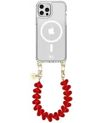 AVY Apple iPhone 12 Pro Max Hoesje met Koord & MagSafe 30CM Cupid Clear Red afbeelding