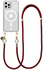 AVY Apple iPhone 12 Pro Max Hoesje met Koord & MagSafe 130CM Tressé Red