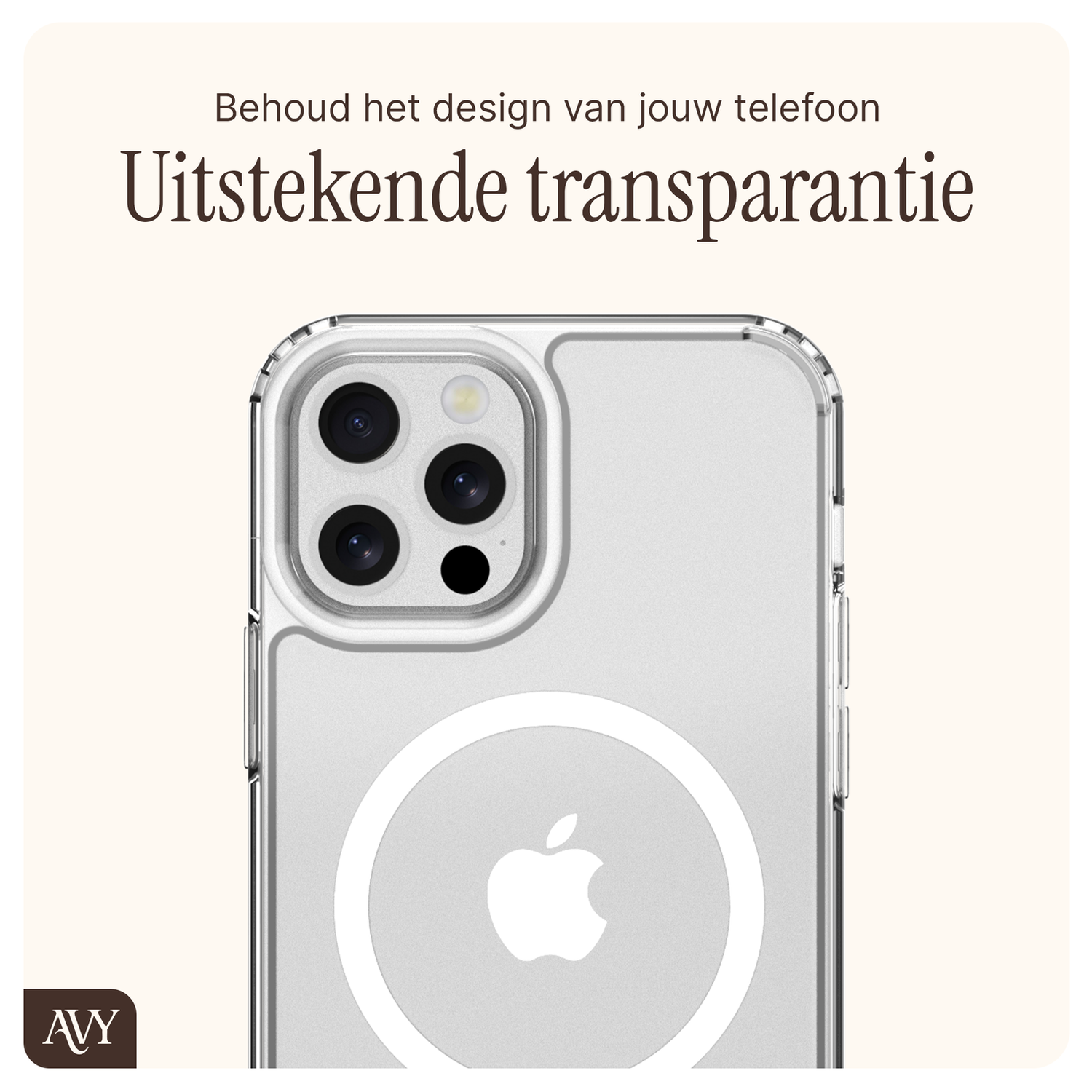 AVY Apple iPhone 12 Pro Max Hoesje met Koord & MagSafe Set Pearl & Rope Purple afbeelding 6