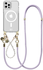 AVY Apple iPhone 12 Pro Max Hoesje met Koord & MagSafe Set Pearl & Rope Purple