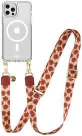 AVY Apple iPhone 12 Pro Max Hoesje met Koord & MagSafe 130CM Botanique Roses