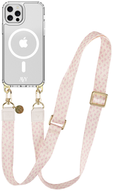 AVY Apple iPhone 12 Pro Max Hoesje met Koord & MagSafe 130CM Cupid Blush