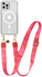 AVY Apple iPhone 12 Pro Max Hoesje met Koord & MagSafe 130CM Rosé Twist