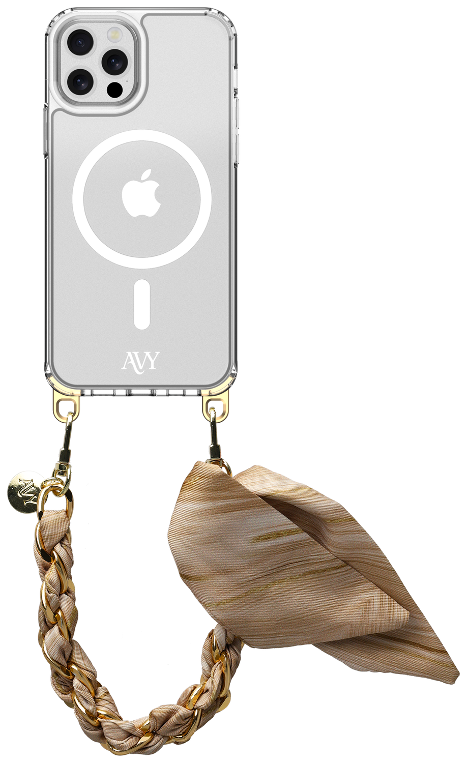AVY Apple iPhone 12 Pro Max Hoesje met Koord & MagSafe 32CM Aurum Gold afbeelding 1