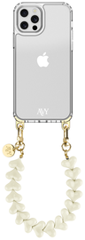 AVY Apple iPhone 12 Pro Max Hoesje Met Koord 30CM Cupid Beige