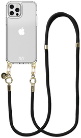 AVY Apple iPhone 12 Pro Max Hoesje Met Koord 130CM Tressé Black