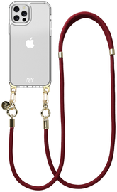 AVY Apple iPhone 12 Pro Max Hoesje Met Koord 130CM Tressé Red afbeelding