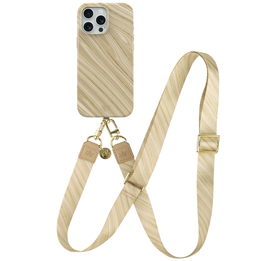 AVY Apple iPhone 12 Pro Max MagSafe Hoesje met Koord 130CM Aurum Gold