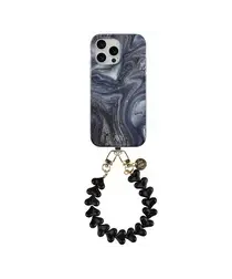 AVY Apple iPhone 12 Pro Max MagSafe Hoesje met Koord 30CM Marmer Hearts afbeelding