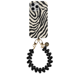 AVY Apple iPhone 12 Pro Max MagSafe Hoesje met Koord 30CM Zebra Hearts afbeelding