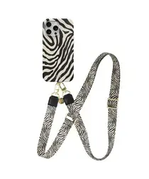 AVY Apple iPhone 12 Pro Max MagSafe Hoesje met Koord 130CM Serengeti Zebra afbeelding