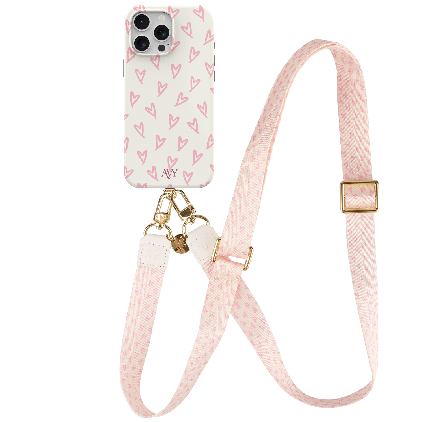 AVY Apple iPhone 12 Pro Max MagSafe Hoesje met Koord 130CM Cupid Blush afbeelding 1